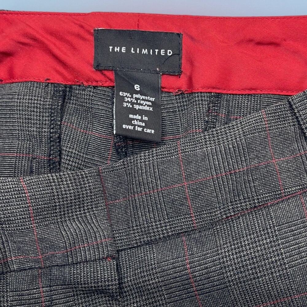 THE LIMITED Women’s 6 Gray Plaid Capri Pant - Picture 2 of 4